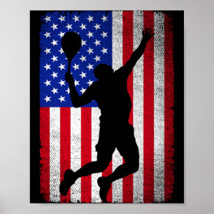 Póster Tenis de bandera americana de EE. UU. para hombres