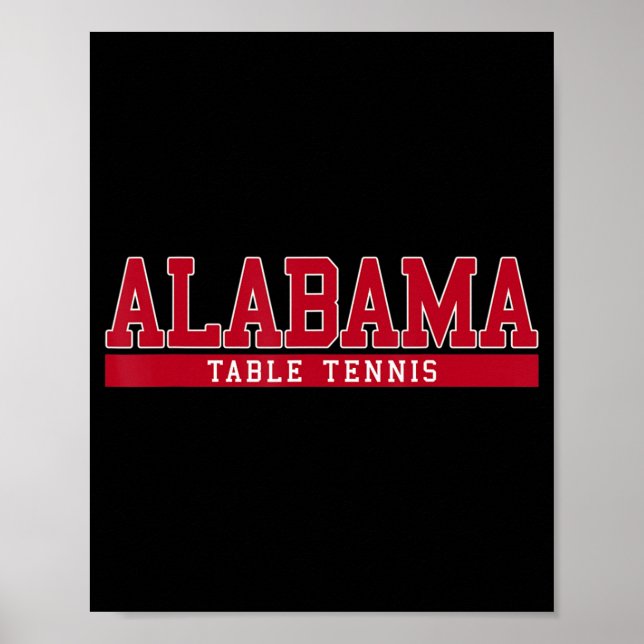 Póster Tenis de mesa de Alabama (Frente)