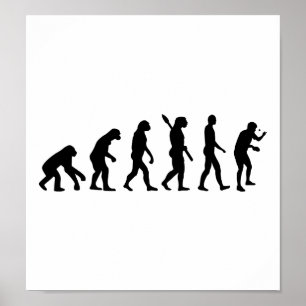 Póster Tenis de mesa de evolución