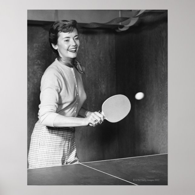 Póster Tenis de mesa para mujeres (Frente)