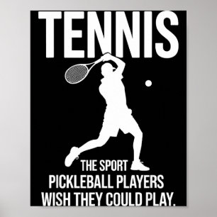 Póster Tenis el deporte que los jugadores de pickleball d