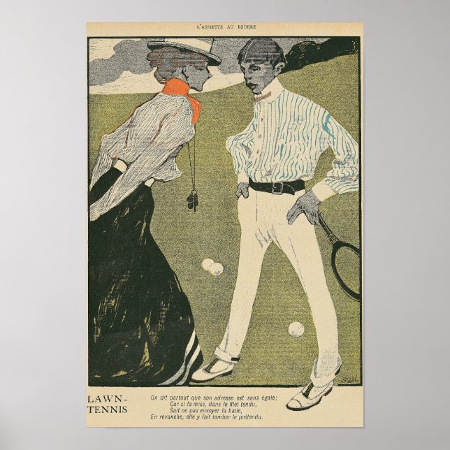 Póster Tenis en el jardín (Frente)