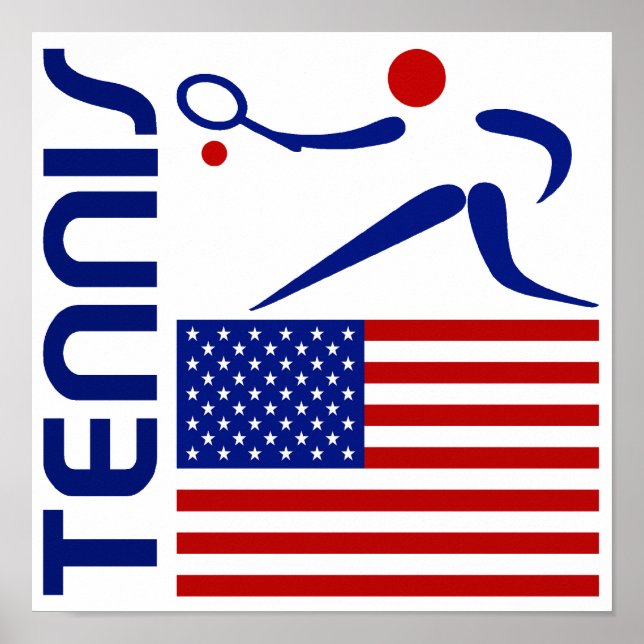 Póster Tenis, Estados Unidos (Frente)