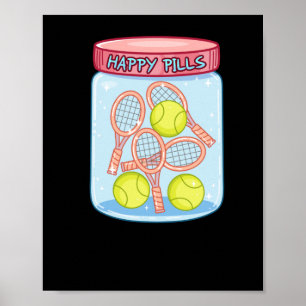 Póster Tenis Happy Pills
