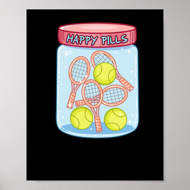Póster Tenis Happy Pills (Frente)