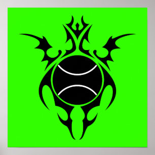 Póster tenis tribal