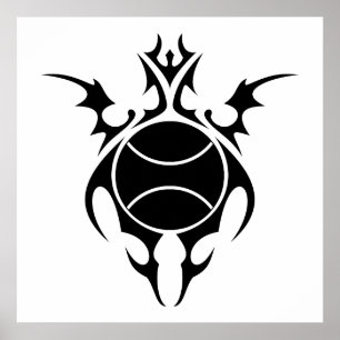 Póster tenis tribal