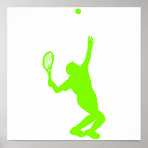 Póster Tenis verde chartreuse, de neón