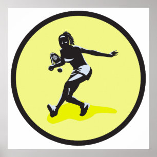 Póster tenista femenina