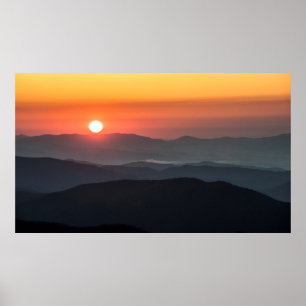 Póster Tennant Mt, área de Graveyard Fields, amanecer