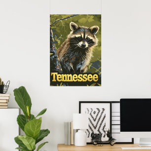Póster Tennessee Raccoon
