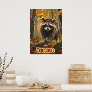 Póster Tennessee Raccoon