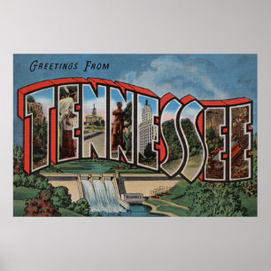 Póster Tennessee (represa) Escenas de letras grandesTenne