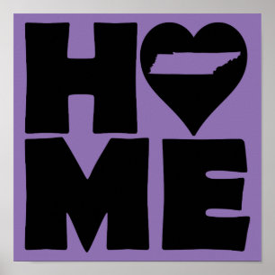 Póster Tennessee Rótulo de Poster del Estado del corazón 