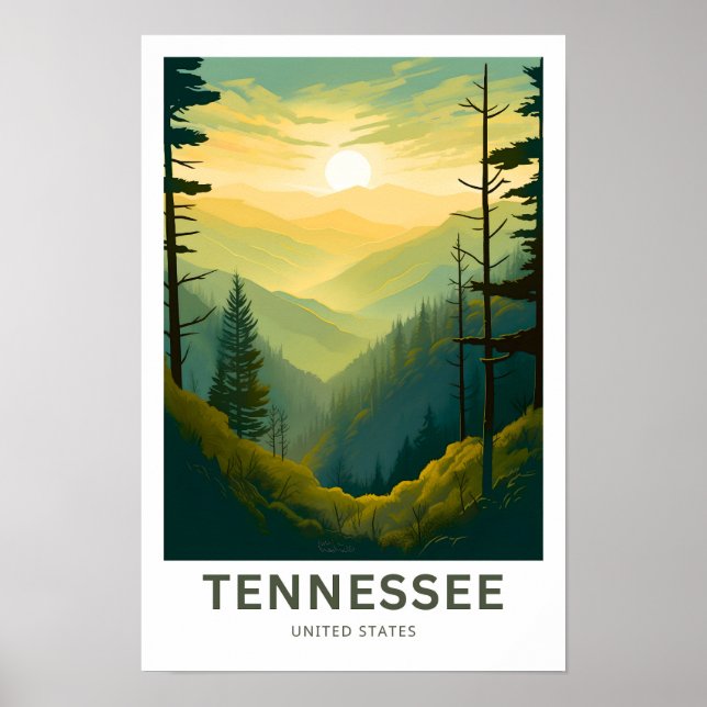 Póster Tennessee United States Travel Print (Frente)