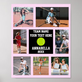 Póster Tennis 7 Recolección de fotos Nombre del equipo ro