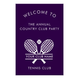 Póster Tennis Club de Campo Nombre Eventos de Equipo Bien
