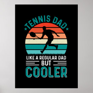 Póster Tennis Dad Retro Sunset