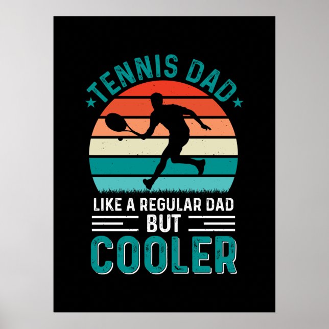 Póster Tennis Dad Retro Sunset (Frente)