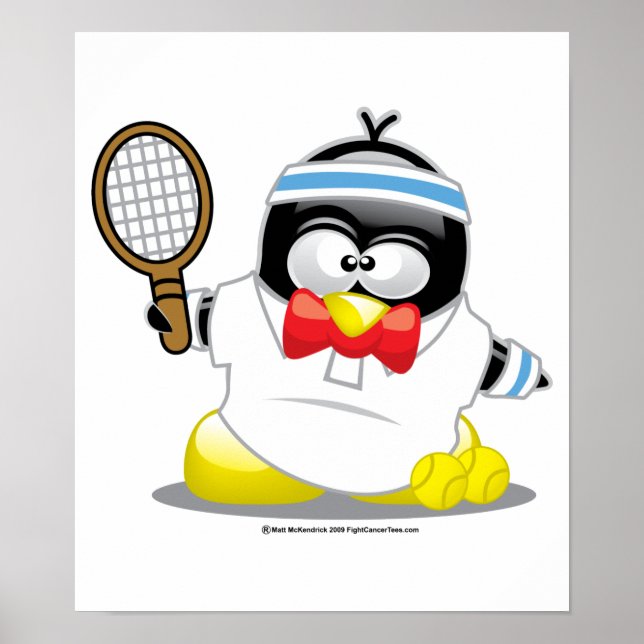 Póster Tennis Penguin (Frente)