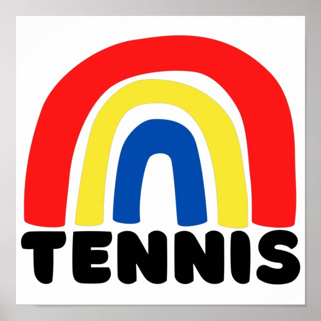Póster Tennis rainbow. (Frente)
