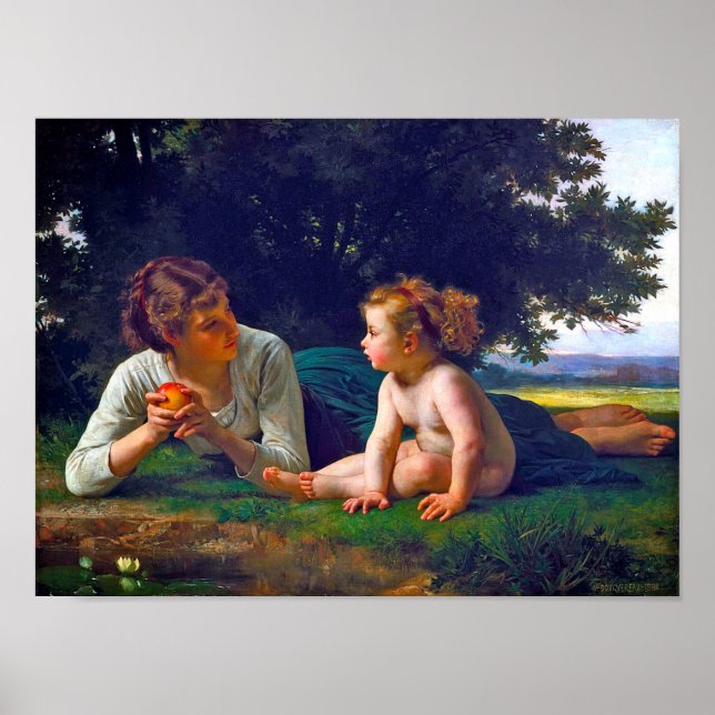 Póster Tentación, Bouguereau (Frente)