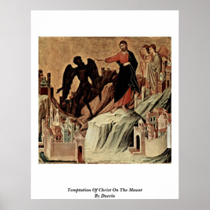 Póster Tentación De Cristo En El Monte Por Duccio