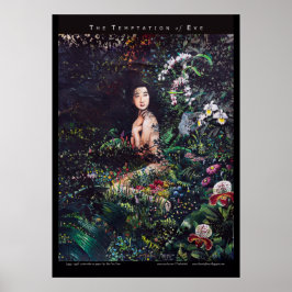 Póster Tentación de la pintura de las acuarelas de Eva
