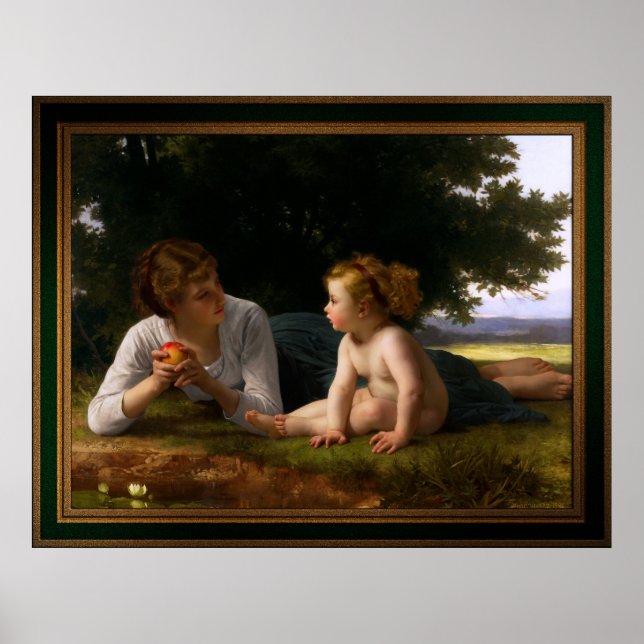 Póster Tentación de William Bouguereau (Frente)