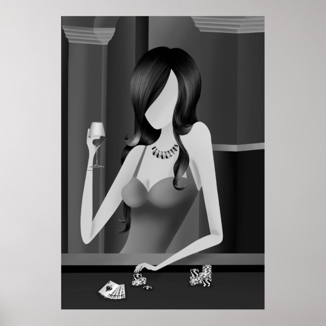 Póster "Tentación" Reina del juego (Frente)