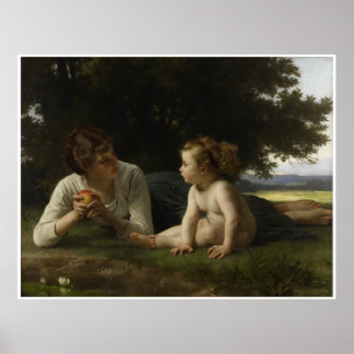 Póster Tentación William-Adolphe Bouguereau