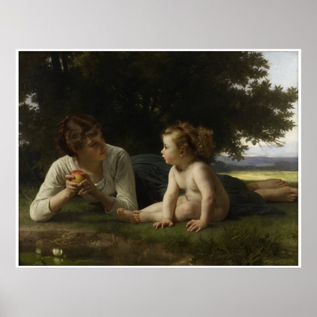 Póster Tentación William-Adolphe Bouguereau (Frente)