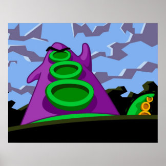 Póster Tentáculo morado