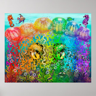 Póster Tentáculos del arco iris