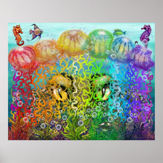 Póster Tentáculos del arco iris (Frente)