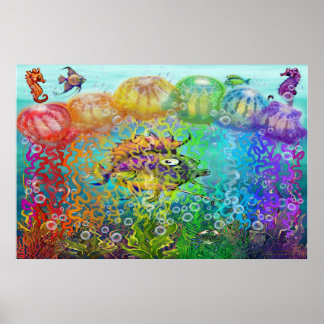 Póster Tentáculos del arco iris