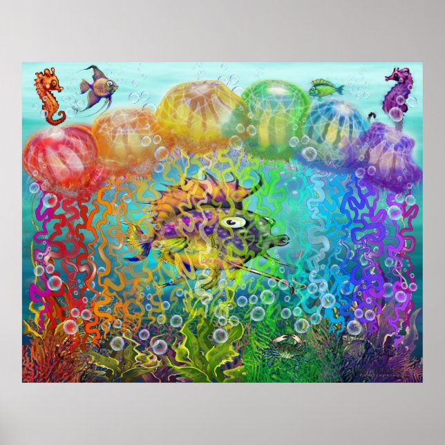 Póster Tentáculos del arco iris (Frente)
