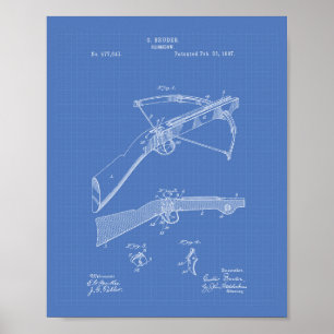 Póster Teodolita 1897 Patent Art Blueprint