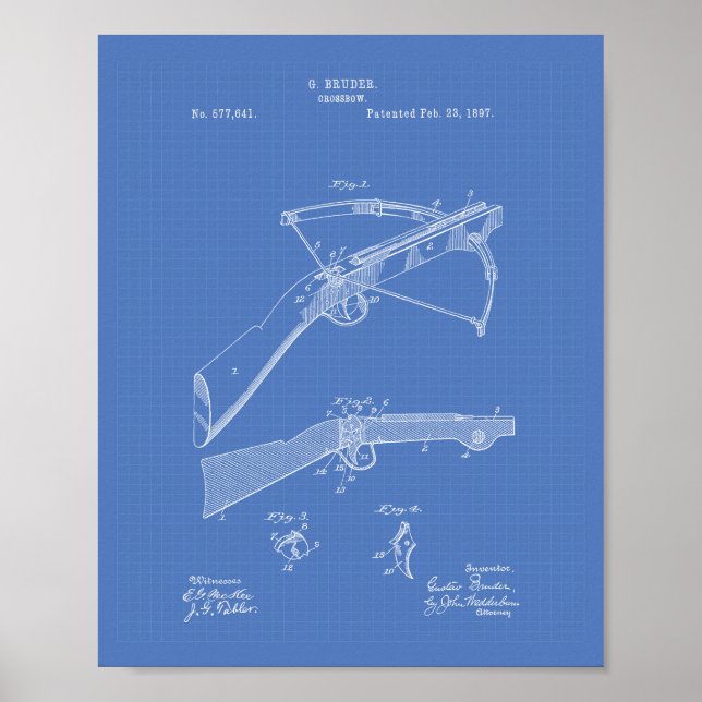 Póster Teodolita 1897 Patent Art Blueprint (Frente)