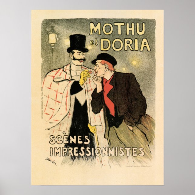 Póster Teófilo de MOTHU y DORIA Teófilo Steinlen Teatro f (Frente)