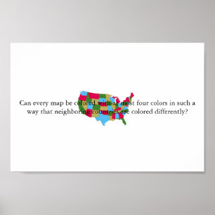 Póster Teorema de cuatro colores
