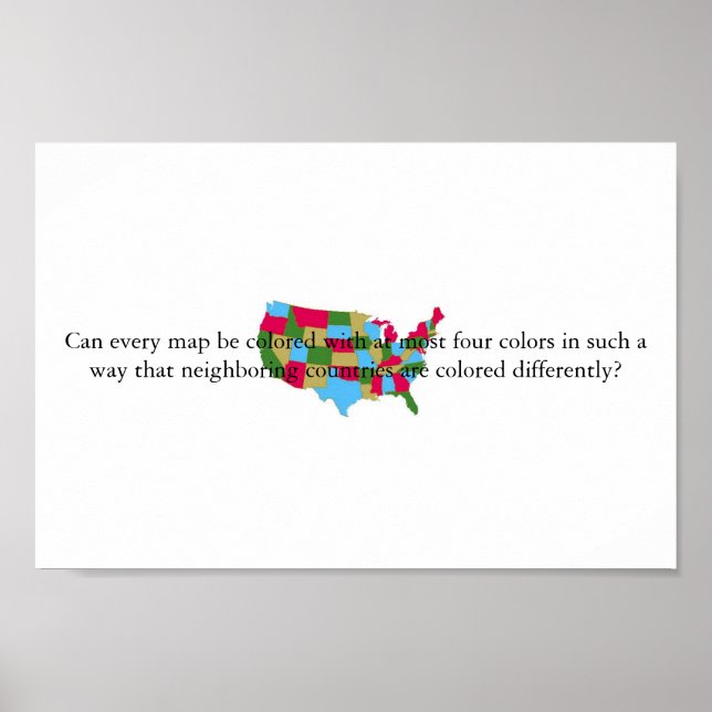 Póster Teorema de cuatro colores (Frente)