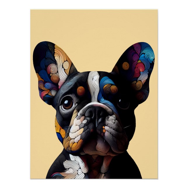 Póster Teoría del color Frenchie (Anverso)