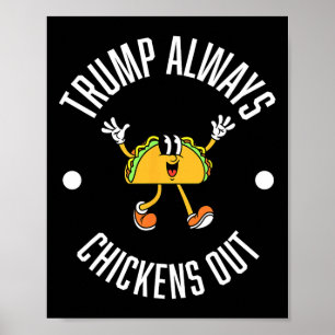 Póster Teoría del taco de Trump - Trump siempre expulsa a