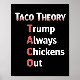 Póster Teoría del Taco Siempre se Rinden los Tacos Chiste