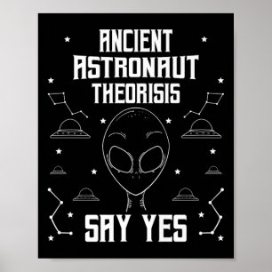 Póster Teóricos de los antiguos astronautas dicen sí que