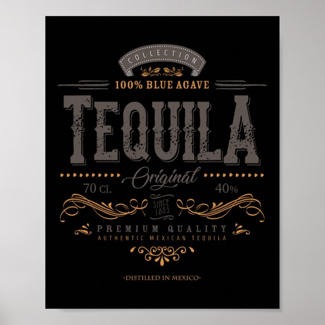 Póster Tequila Cinco De Mayo Vintage Mexicano (Frente)