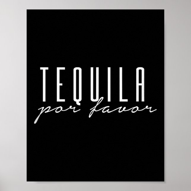 Póster Tequila Por Favor Cinco De Mayo Bebida Fiesta (Frente)