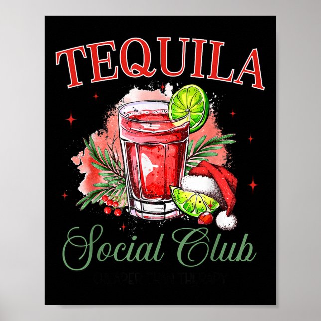 Póster Tequila Social Club Tequila Tail Club Drinking Chr (Frente)