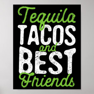 Póster Tequila Tacos Y Los Mejores Amigos Taco Martes Cin